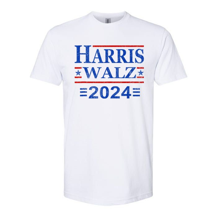 Kamala Harris Walz 2024 Harris Waltz Vp President 47th Flag Softstyle CVC T-Shirt