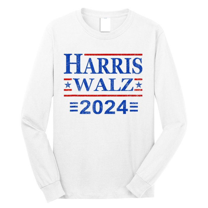 Kamala Harris Walz 2024 Harris Waltz Vp President 47th Flag Long Sleeve Shirt