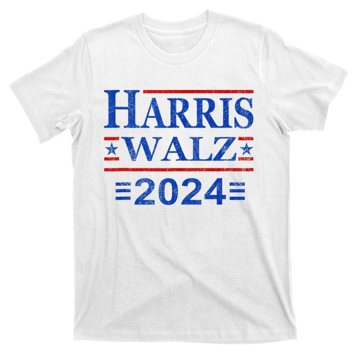 Kamala Harris Walz 2024 Harris Waltz Vp President 47th Flag T-Shirt