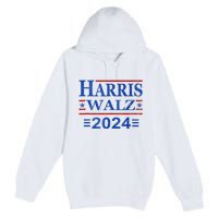 Kamala Harris Walz 2024 Harris Waltz Vp President 47th Flag Premium Pullover Hoodie