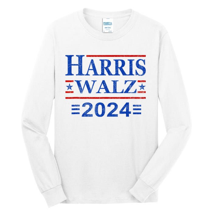 Kamala Harris Walz 2024 Harris Waltz Vp President 47th Flag Tall Long Sleeve T-Shirt