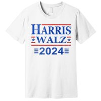 Kamala Harris Walz 2024 Harris Waltz Vp President 47th Flag Premium T-Shirt