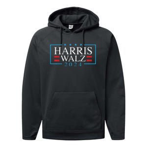 Kamala Harris Walz 2024 President Election Vote Usa Design Performance Fleece Hoodie