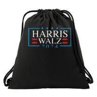 Kamala Harris Walz 2024 President Election Vote Usa Design Drawstring Bag