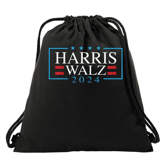 Kamala Harris Walz 2024 President Election Vote Usa Design Drawstring Bag