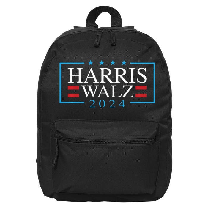 Kamala Harris Walz 2024 President Election Vote Usa Design 16 in Basic Backpack