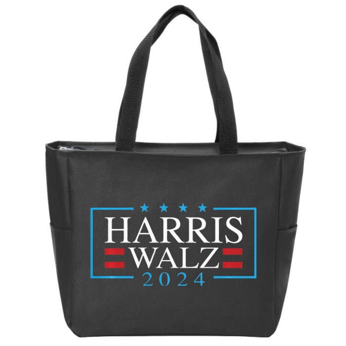 Kamala Harris Walz 2024 President Election Vote Usa Design Zip Tote Bag