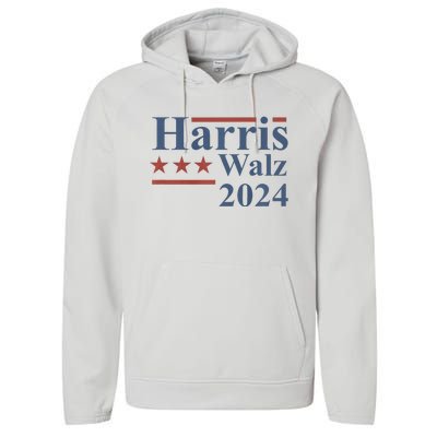 Kamala Harris Walz 2024 Performance Fleece Hoodie