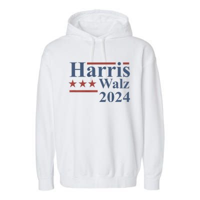 Kamala Harris Walz 2024 Garment-Dyed Fleece Hoodie