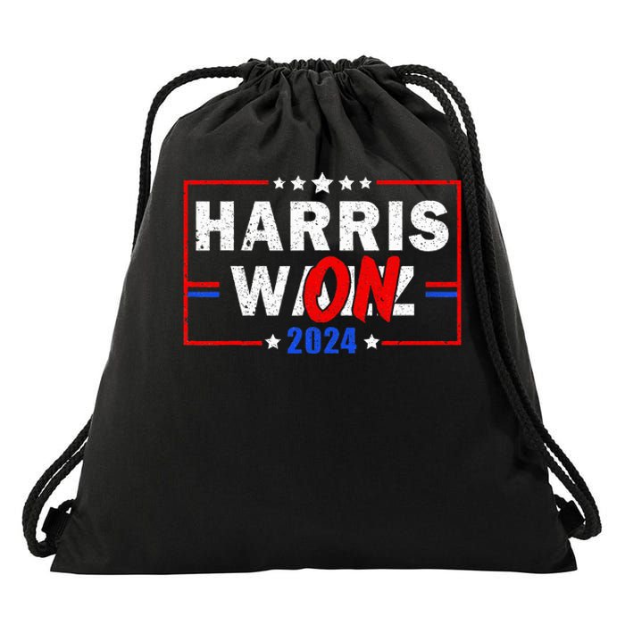 Kamala Harris Won 2024 Election Inauguration January 20 2025 Drawstring Bag