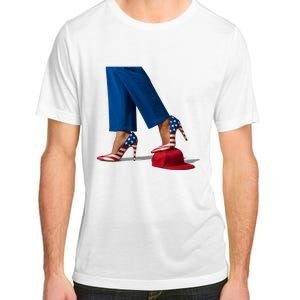 Kamala Harris With High Heels Stepping On Red Hat Adult ChromaSoft Performance T-Shirt