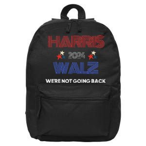 Kamala Harris WeRe Not Going Back 16 in Basic Backpack