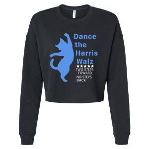 Kamala Harris Walz 2024 Waltz Dance 2 Steps Forward Cropped Pullover Crew