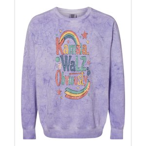 Kamala Harris Walz Obviously Rainbow Pride Colorblast Crewneck Sweatshirt