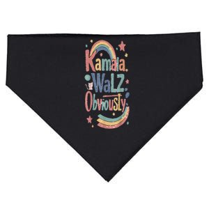 Kamala Harris Walz Obviously Rainbow Pride USA-Made Doggie Bandana