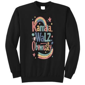 Kamala Harris Walz Obviously Rainbow Pride Sweatshirt