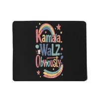 Kamala Harris Walz Obviously Rainbow Pride Mousepad