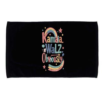 Kamala Harris Walz Obviously Rainbow Pride Microfiber Hand Towel