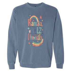 Kamala Harris Walz Obviously Rainbow Pride Garment-Dyed Sweatshirt