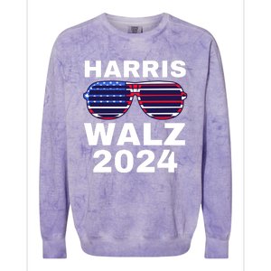 Kamala Harris Waltz American Flag Colorblast Crewneck Sweatshirt