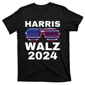 Kamala Harris Waltz American Flag T-Shirt