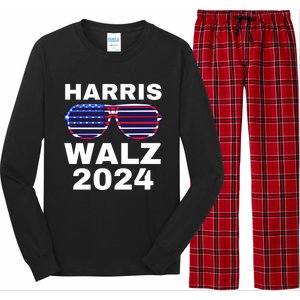 Kamala Harris Waltz American Flag Long Sleeve Pajama Set