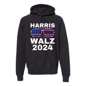 Kamala Harris Waltz American Flag Premium Hoodie