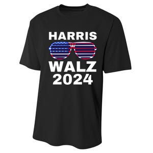 Kamala Harris Waltz American Flag Performance Sprint T-Shirt