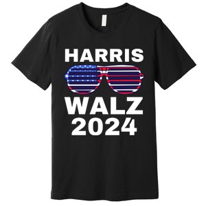 Kamala Harris Waltz American Flag Premium T-Shirt