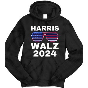 Kamala Harris Waltz American Flag Tie Dye Hoodie