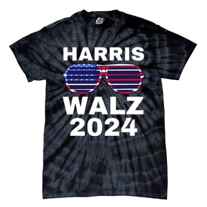 Kamala Harris Waltz American Flag Tie-Dye T-Shirt