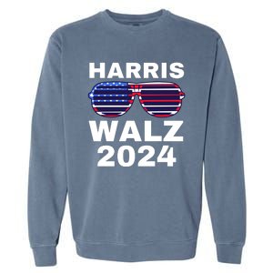 Kamala Harris Waltz American Flag Garment-Dyed Sweatshirt