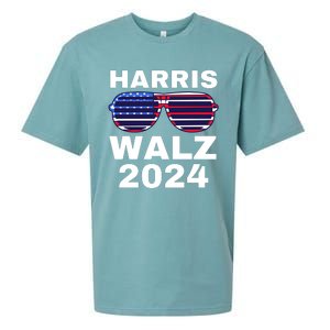 Kamala Harris Waltz American Flag Sueded Cloud Jersey T-Shirt