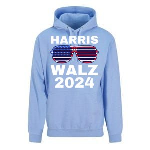 Kamala Harris Waltz American Flag Unisex Surf Hoodie