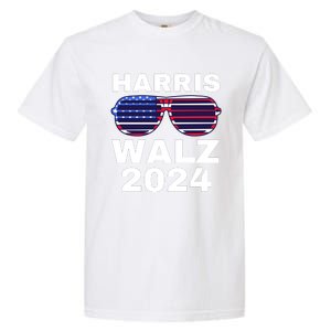 Kamala Harris Waltz American Flag Garment-Dyed Heavyweight T-Shirt