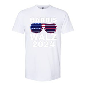 Kamala Harris Waltz American Flag Softstyle CVC T-Shirt