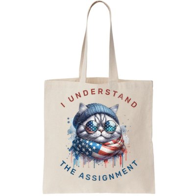 Kamala Harris Walz 2024 Cute Cat Tote Bag