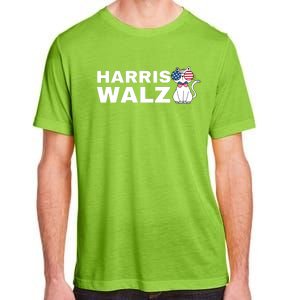 Kamala Harris Walz American Flag Cat Adult ChromaSoft Performance T-Shirt