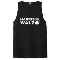 Kamala Harris Walz American Flag Cat PosiCharge Competitor Tank