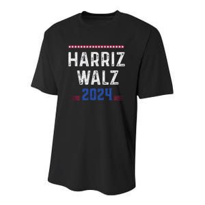 Kamala Harris Waltz 2024 Cool Patriotic Youth Performance Sprint T-Shirt