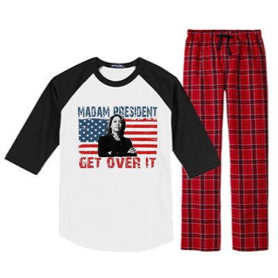 Kamala Harris Won The Elections 2024 Shirts Get Over It Raglan Sleeve Pajama Set