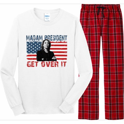 Kamala Harris Won The Elections 2024 Shirts Get Over It Long Sleeve Pajama Set