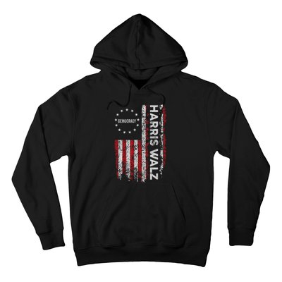 Kamala Harris Walz 2024 Harris Waltz Vp President 47th Flag Hoodie