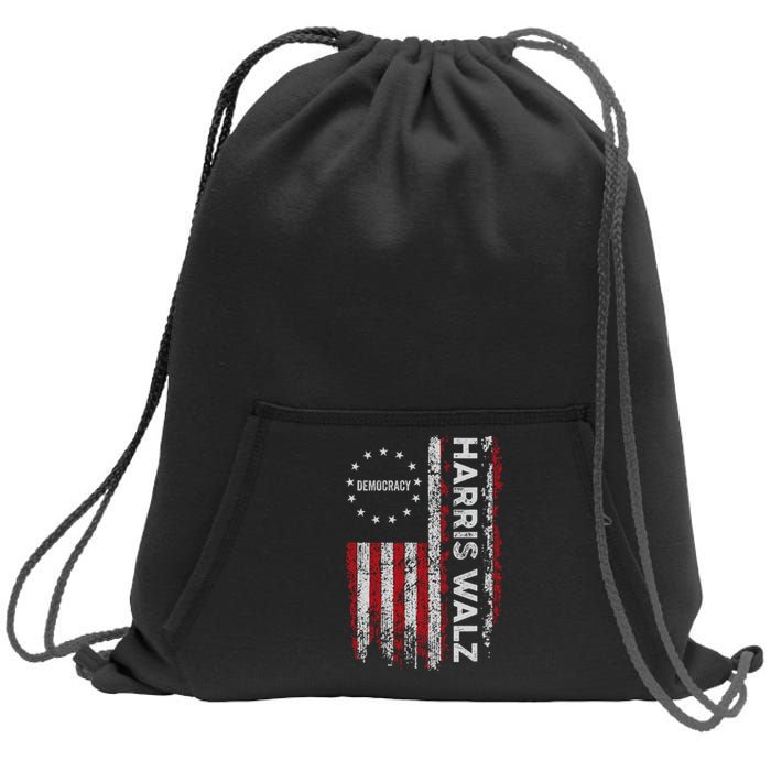 Kamala Harris Walz 2024 Harris Waltz Vp President 47th Flag Sweatshirt Cinch Pack Bag