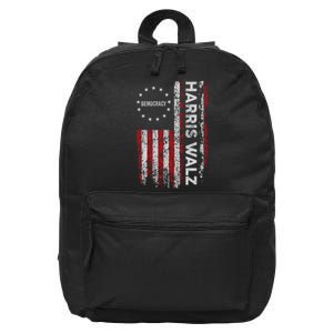 Kamala Harris Walz 2024 Harris Waltz Vp President 47th Flag 16 in Basic Backpack