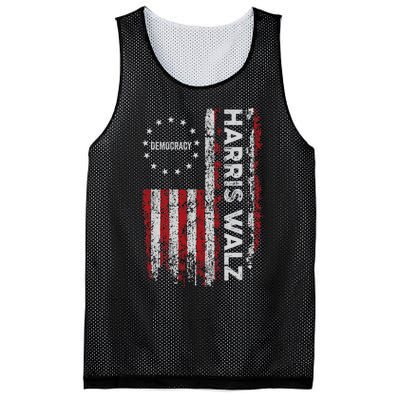 Kamala Harris Walz 2024 Harris Waltz Vp President 47th Flag Mesh Reversible Basketball Jersey Tank