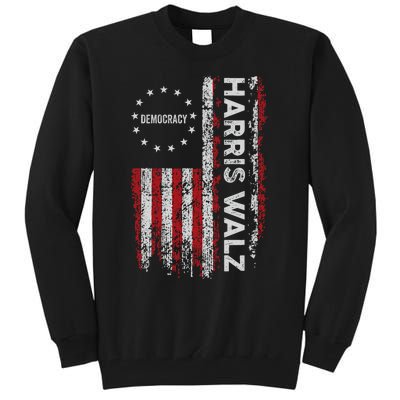 Kamala Harris Walz 2024 Harris Waltz Vp President 47th Flag Tall Sweatshirt