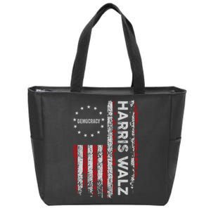 Kamala Harris Walz 2024 Harris Waltz Vp President 47th Flag Zip Tote Bag