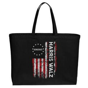 Kamala Harris Walz 2024 Harris Waltz Vp President 47th Flag Cotton Canvas Jumbo Tote