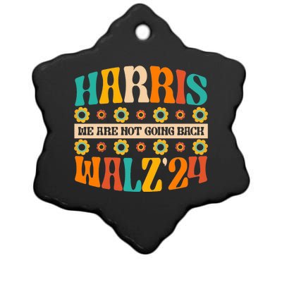 Kamala Harris Walz 2024 For President Election Campaign Boho Ceramic Star Ornament